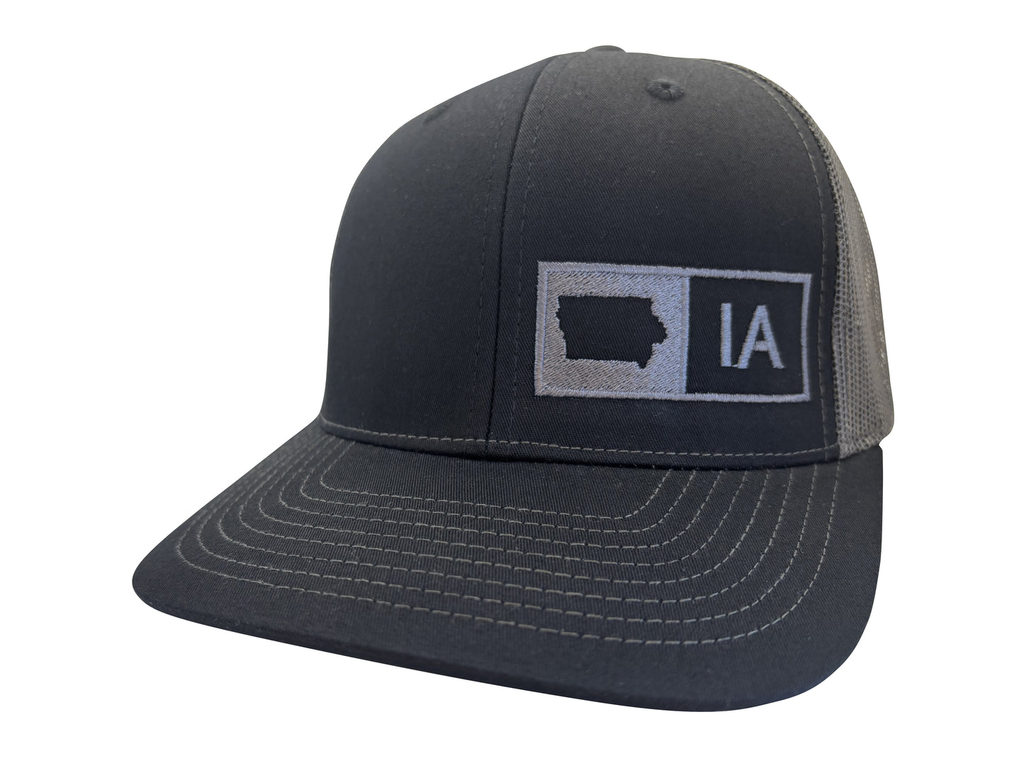 IOWA TRUCKER HAT BLACK/GRAPHITE