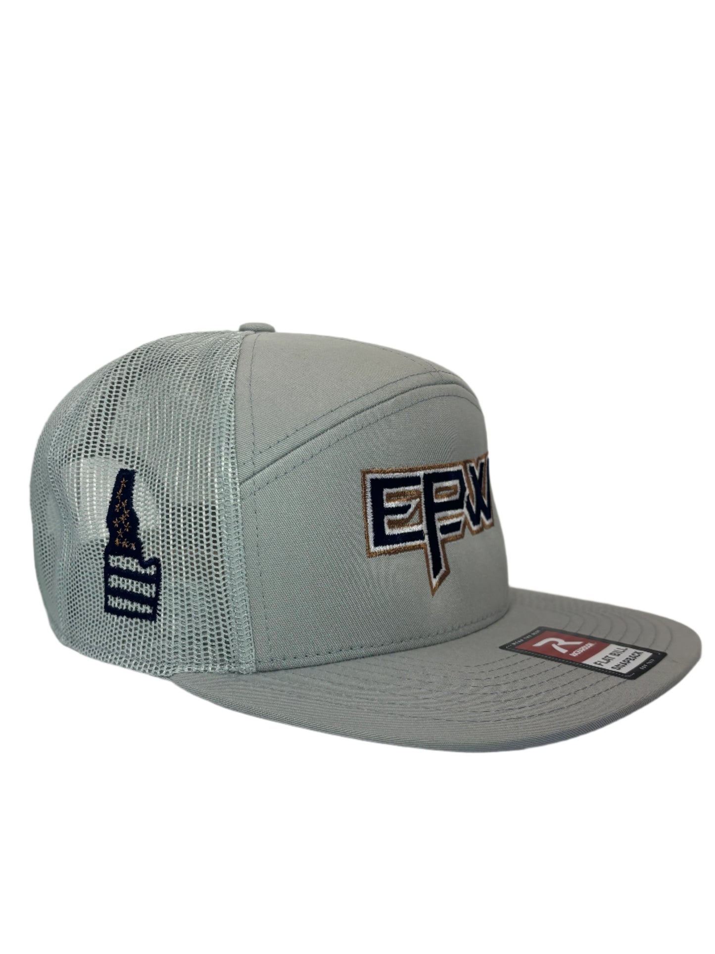 EPW HAT RICHARDSON 168 SILVER WITH NAVY, COPPER/WHITE OULTINE
