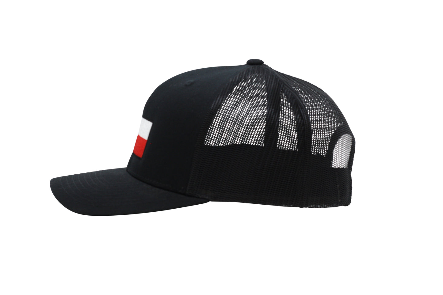 TEXAS FLAG TRUCKER HAT BLACK