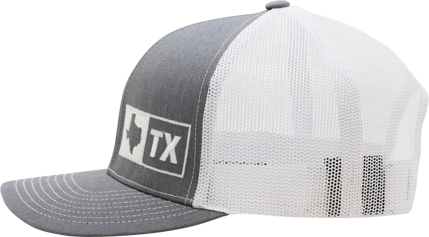 TEXAS TRUCKER HAT HEATHER GRAY/WHITE
