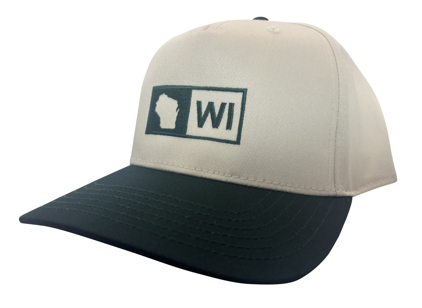 WISCONSIN LOGO HAT TAN & GREEN