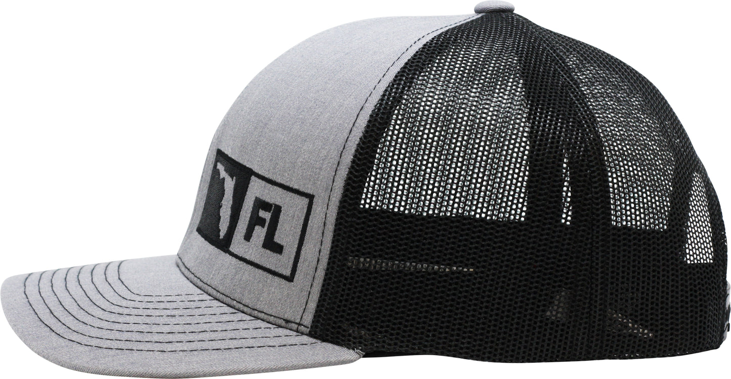 FLORIDA TRUCKER HAT HEATHER GRAY/BLACK