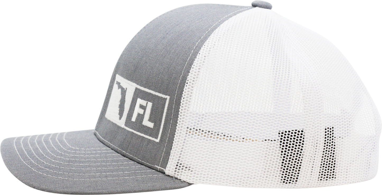 FLORIDA TRUCKER HAT HEATHER GRAY/WHITE