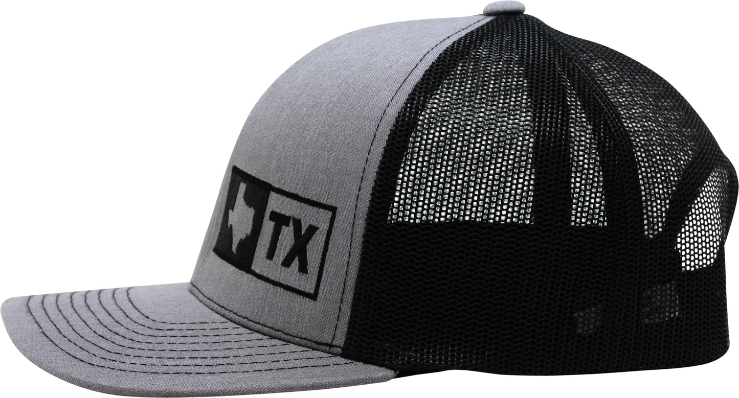 TEXAS TRUCKER HAT HEATHER GRAY/BLACK