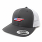 Tennessee Trucker Hat USA FLAG Gray/White