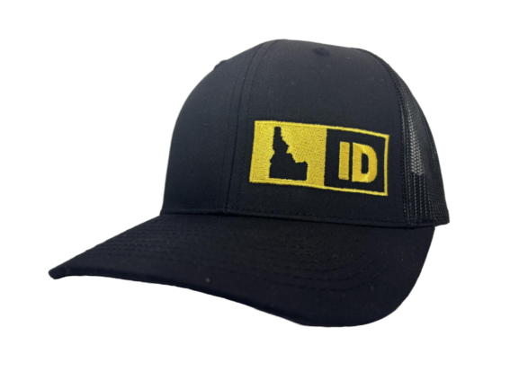 IDAHO TRUCKER HAT  BLACK/GOLD
