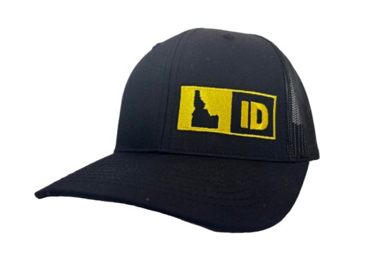 IDAHO TRUCKER HAT  BLACK/GOLD