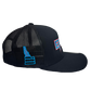 EPW TRUCKER HAT NEON BLUE WITH WHITE/PINK OUTLINE