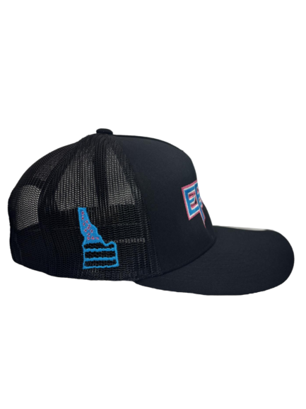 EPW TRUCKER HAT NEON BLUE WITH WHITE/PINK OUTLINE