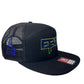 EPW HAT RICHARDSON 168  BLACK WITH PURPLE/NEON GREEN OUTLINE