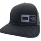 KANSAS TRUCKER HAT BLACK/GRAPHITE