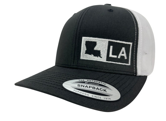 LOUISIANA TRUCKER HAT  GRAY/WHITE