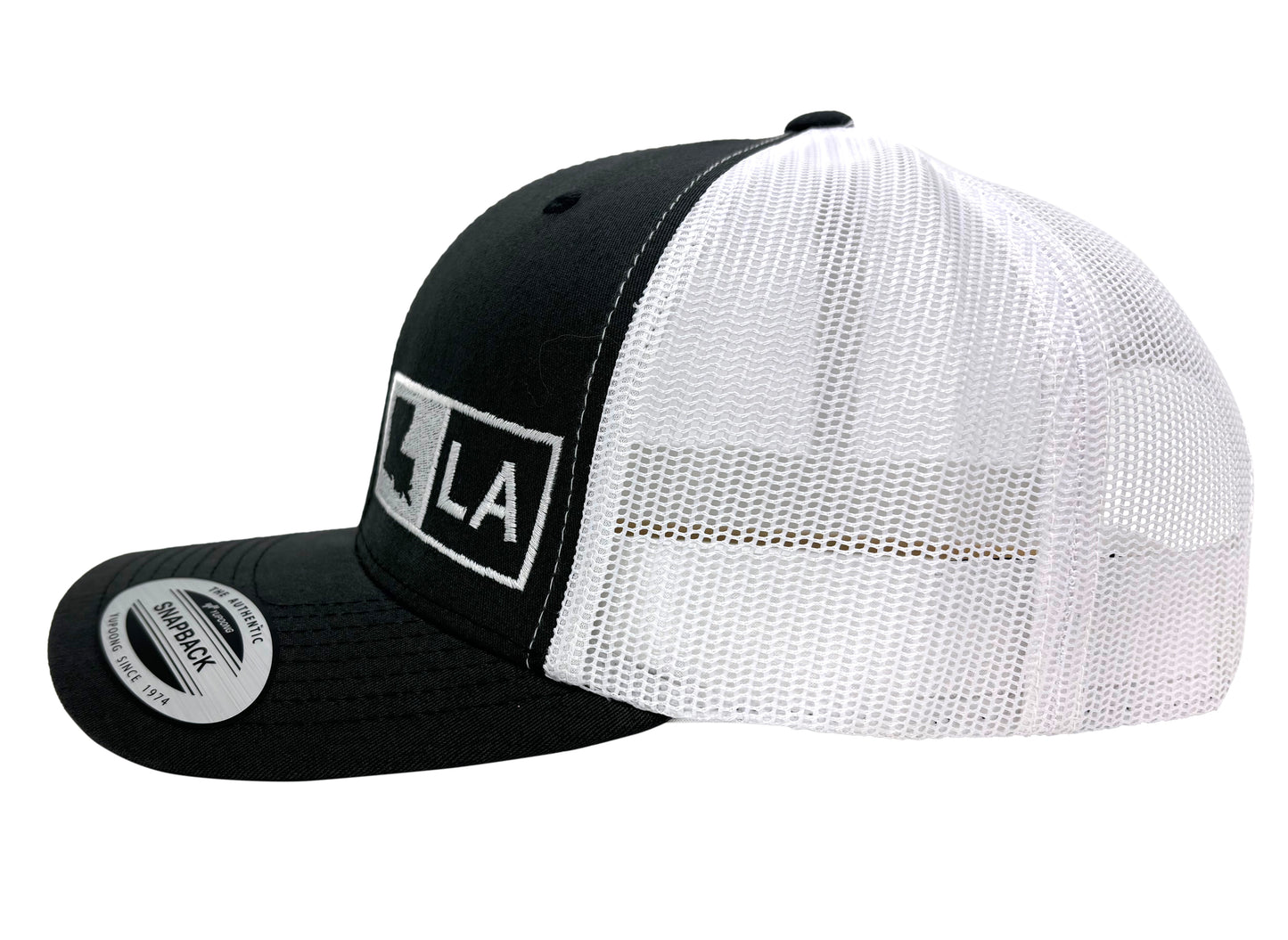 LOUISIANA TRUCKER HAT  GRAY/WHITE