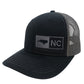 NORTH CAROLINA TRUCKER HAT BLACK/GRAPHITE