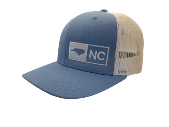 NORTH CAROLINA TRUCKER HAT   CAROLINA BLUE/WHITE