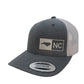 NORTH CAROLINA TRUCKER HAT HEATHER GRAY/WHITE