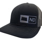 NORTH DAKOTA TRUCKER HAT  BLACK/GRAPHITE