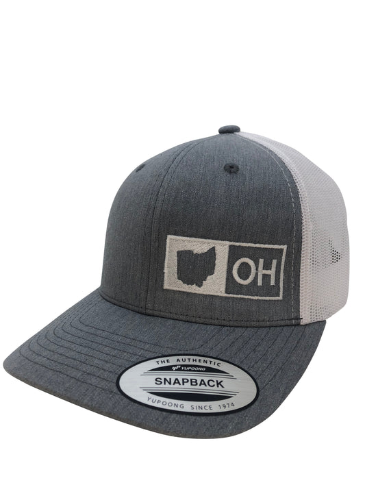 OHIO TRUCKER HAT HEATHER GRAY WHITE