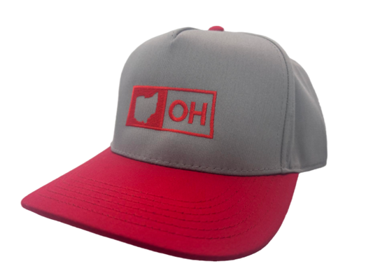 OHIO LOGO HAT GRAY/RED