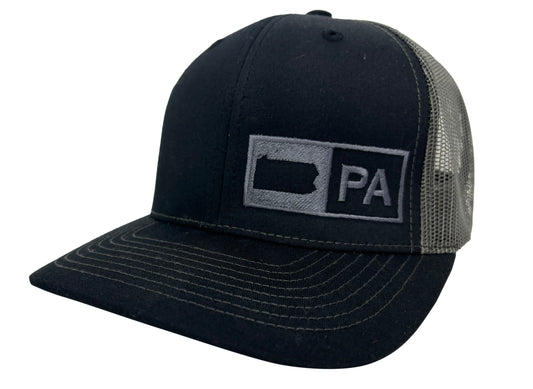 PENNSYLVANIA TRUCKER HAT  BLACK/GRAPHITE