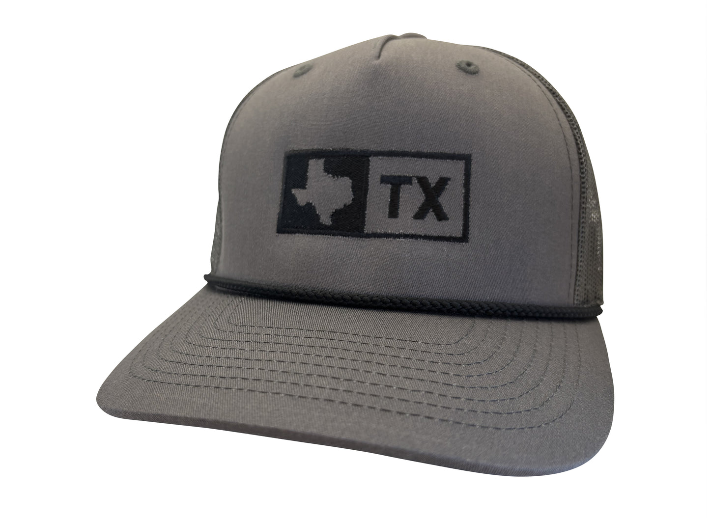 TEXAS ROPE TRUCKER HAT  CHARCOAL/BLACK