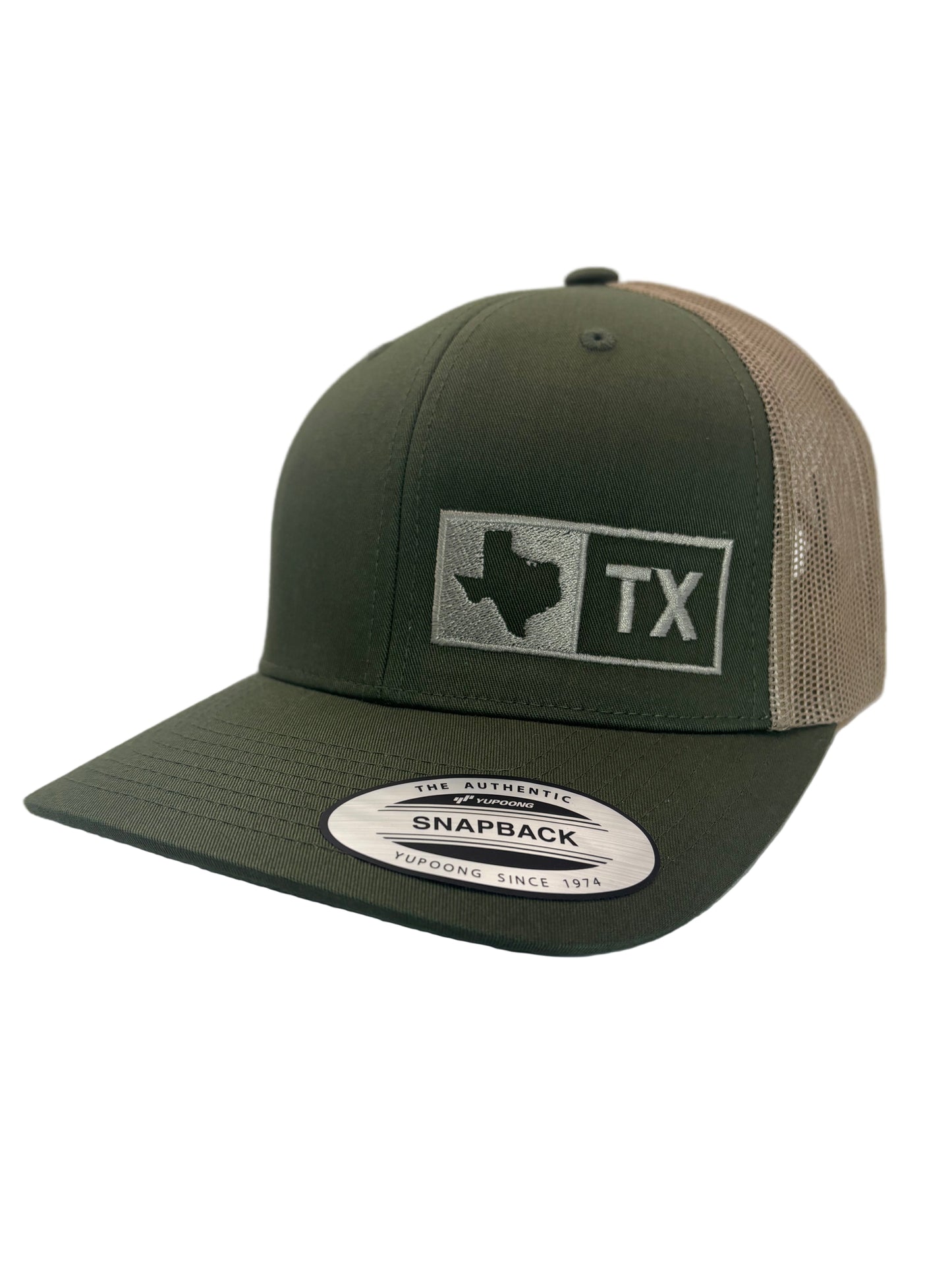 TEXAS TRUCKER HAT   MOSS GREEN/KHAKI