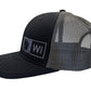 WISCONSIN TRUCKER HAT BLACK/GRAPHITE