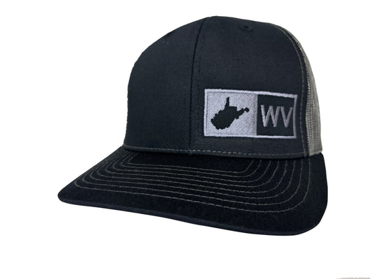 WEST VIRGINIA TRUCKER HAT  BLACK/GRAPHITE
