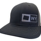 WYOMING TRUCKER HAT BLACK/GRAPHITE